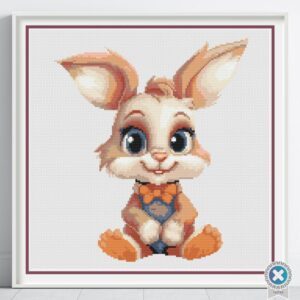 Baby Rabbit Cub Cross Stitch Pattern