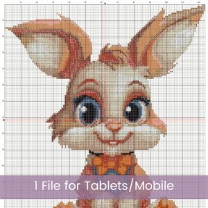 Baby Rabbit Cub Cross Stitch Pattern