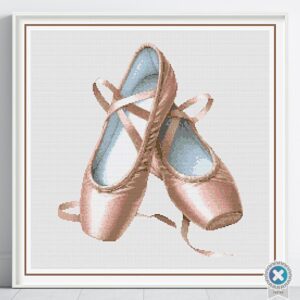 Ballet Slippers Cross Stitch Pattern