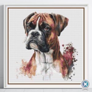 Boxer Dog Cross Stitch Pattern