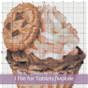 Cookie Cupcake Cross Stitch Pattern