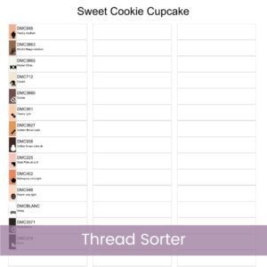 Cookie Cupcake Cross Stitch Pattern