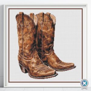 Cowboy Boots Cross Stitch Pattern