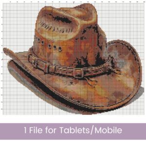 Cowboy Hat Cross Stitch Pattern