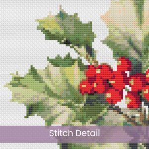 December Birth Month Flower Cross Stitch Pattern