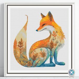 Nordic Fox Cross Stitch Pattern