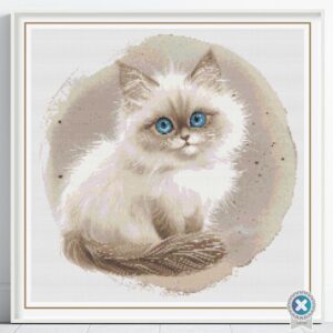 Ragdoll Kitten Cross Stitch Pattern