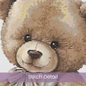 Vintage Teddy Bear Cross Stitch Pattern