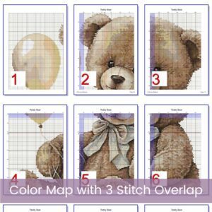 Vintage Teddy Bear Cross Stitch Pattern