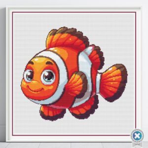 Baby Clownfish Cross Stitch Pattern