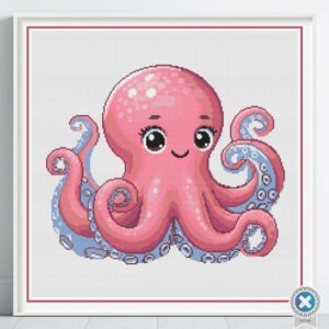 Baby Girl Octopus Cross Stitch Pattern