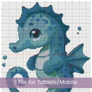 Baby Seahorse Cross Stitch Pattern