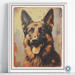 German Shepherd Cross Stitch Pattern