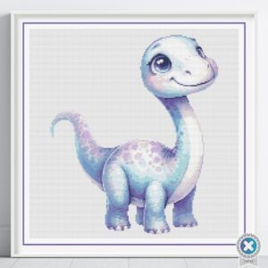 Baby Brontosaurus Cross Stitch Pattern