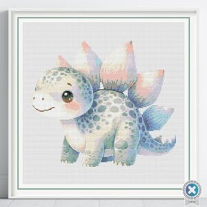 Baby Stegosaurus Cross Stitch Pattern