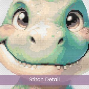 Baby T-Rex Cross Stitch Pattern