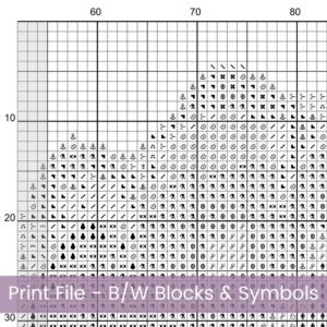 Baby Triceratops Cross Stitch Pattern