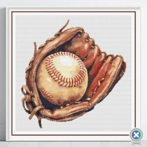 Baseball and Glove Cross Stitch Pattern