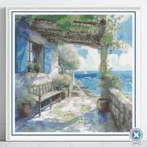 Beach House Veranda Cross Stitch Pattern