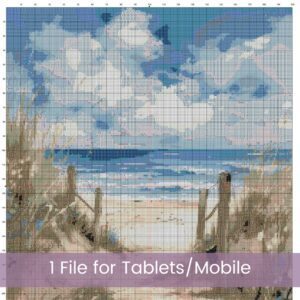 Beach Panorama Cross Stitch Pattern