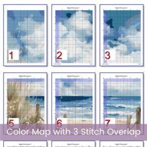 Beach Panorama Cross Stitch Pattern