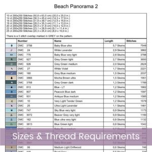 Beach Panorama Cross Stitch Pattern