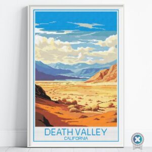 Death Valley Travel Poster Cross Stitch Pattern