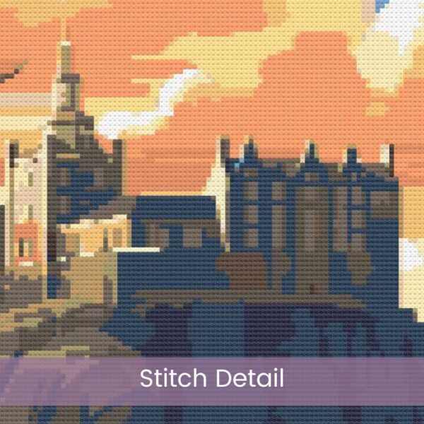 Edinburgh Travel Poster Cross Stitch Pattern