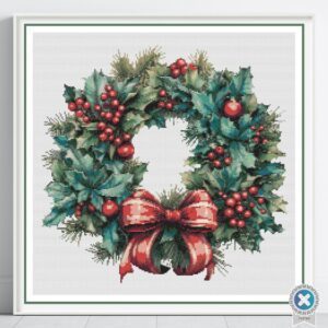 Christmas Wreath Cross Stitch Pattern