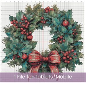 Christmas Wreath Cross Stitch Pattern