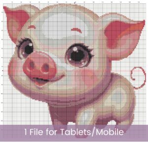 Baby Piglet Cross Stitch Pattern