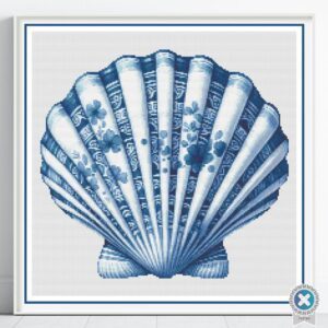 Delft Seashell Cross Stitch Pattern