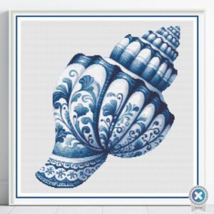 Delft Seashell Cross Stitch Pattern