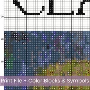 Monet Inspired Cross Stitch Pattern