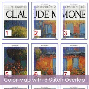 Monet Inspired Cross Stitch Pattern