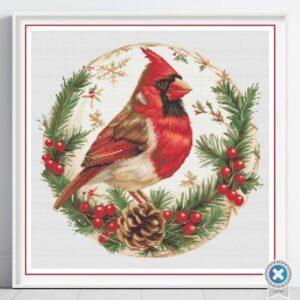 Christmas Cardinal Cross Stitch Pattern