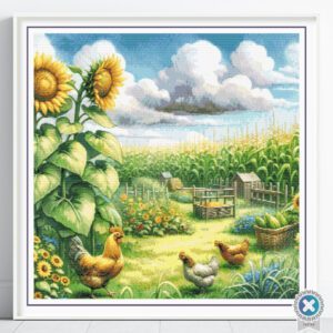 American Midwest Farm Cross Stitch Pattern