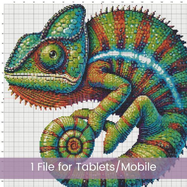 Chameleon Cross Stitch Pattern