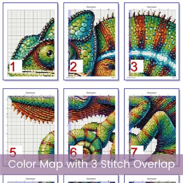 Chameleon Cross Stitch Pattern