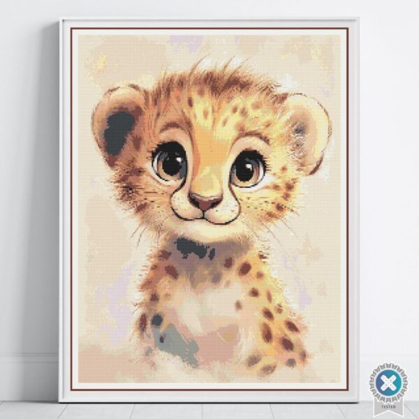 Cheetah Cub Cross Stitch Pattern