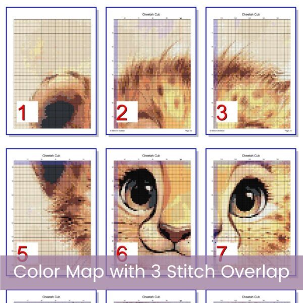 Cheetah Cub Cross Stitch Pattern