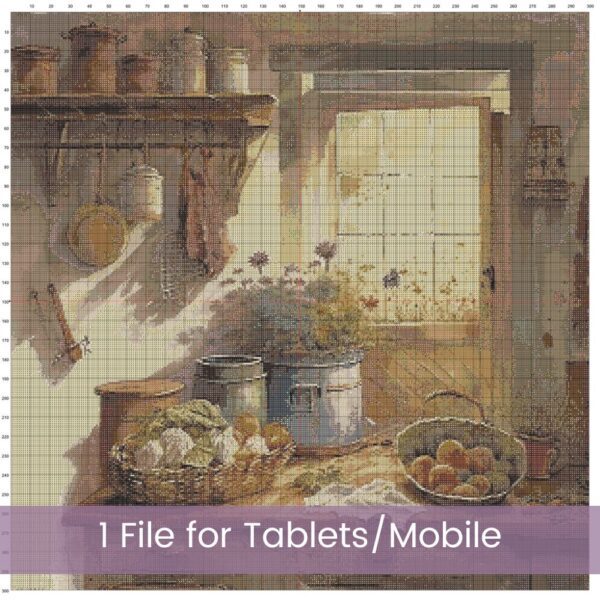 Country Kitchen Cross Stitch Pattern