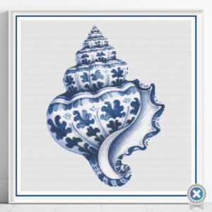 Delft Seashell Cross Stitch Pattern