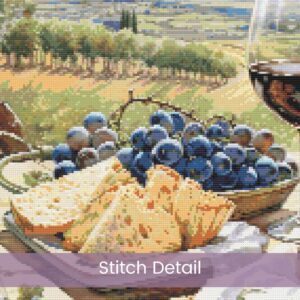 French Vineyard Cross Stitch Pattern