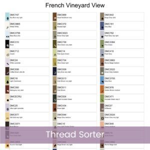 French Vineyard Cross Stitch Pattern