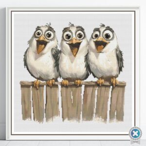 Funny Birds Cross Stitch Pattern