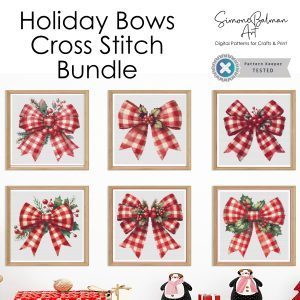 Holiday Bows Cross Stitch Pattern Bundle