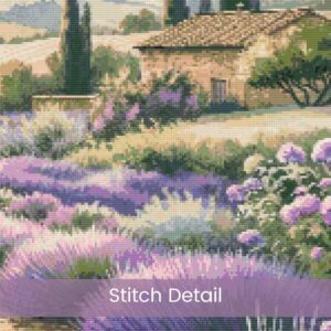 French Lavender Fields Cross Stitch Pattern