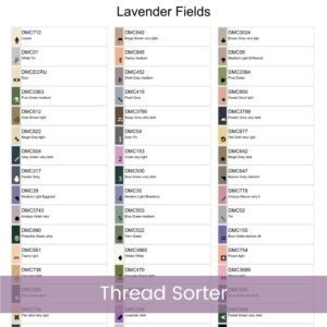 French Lavender Fields Cross Stitch Pattern