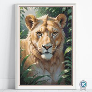 Lioness Cross Stitch Pattern, Big Cat Embroidery, Wildlife Stitch Pattern, African Animal Cross Stitch, Jungle Decor, Handmade Safari Art